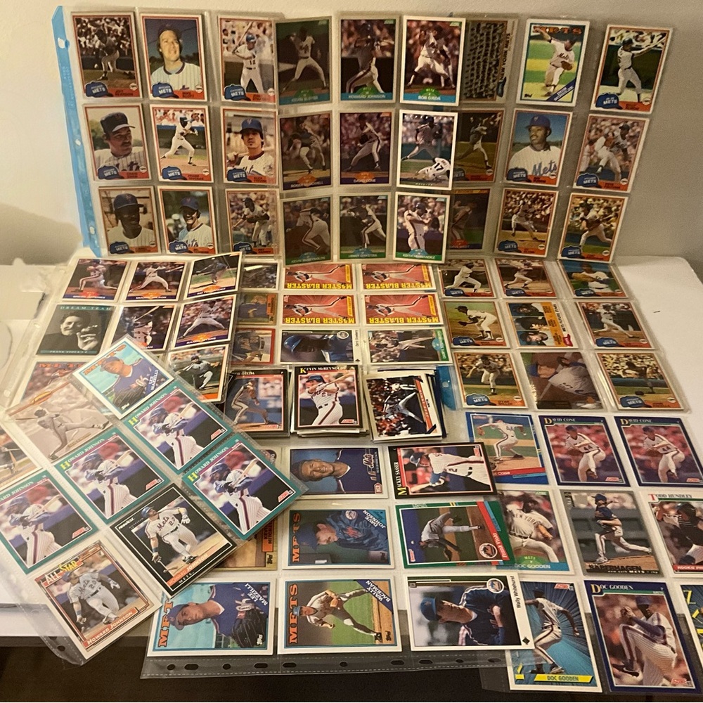 New York Mets Baseball Cards 1981-94, Topps Score Fleer..Lot Of ~180